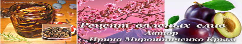 Рецепт вяленых слив